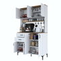 Hanah Home Armario Multiusos Blanco y Nogal
